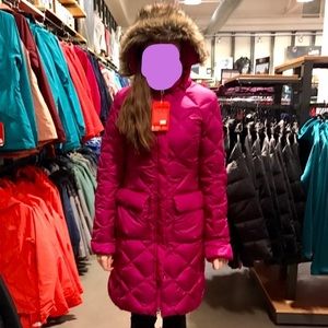 Pink Long North Face Jacket!